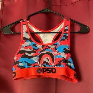 PSD/ athletic wear/ sports bra /grey, red&blue. /never worn-too small/ brand new